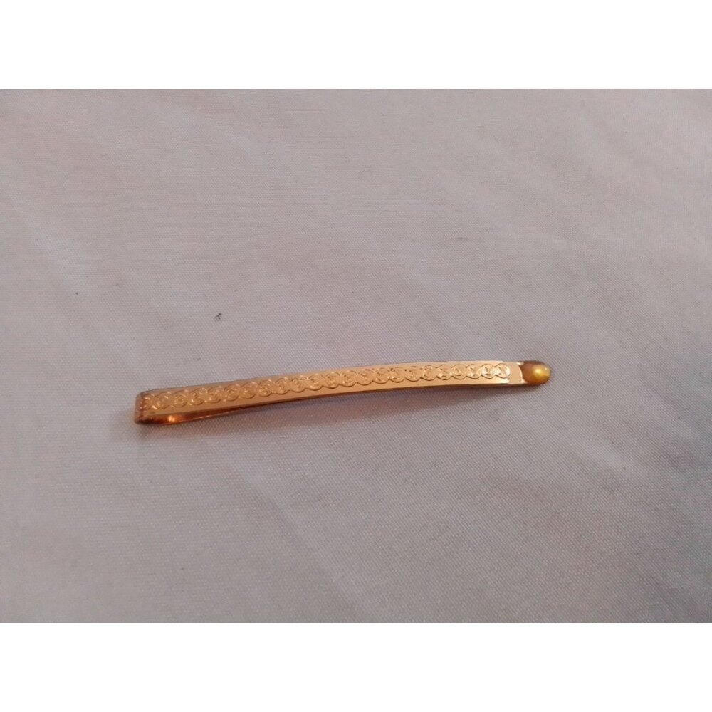 Vintage Goldtone Textured Hair Bobby Pin